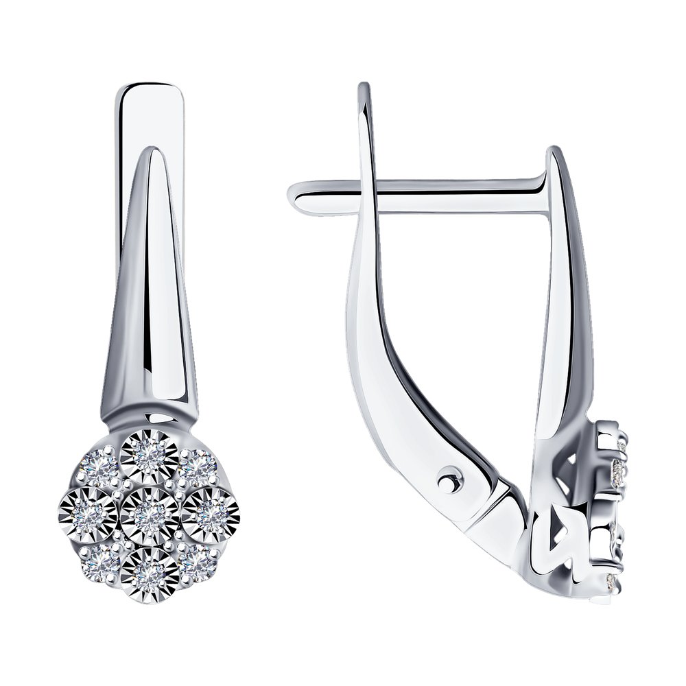 

Серьги из белого золота Diamant 52-220-01297-1, бриллиант, 52-220-01297-1