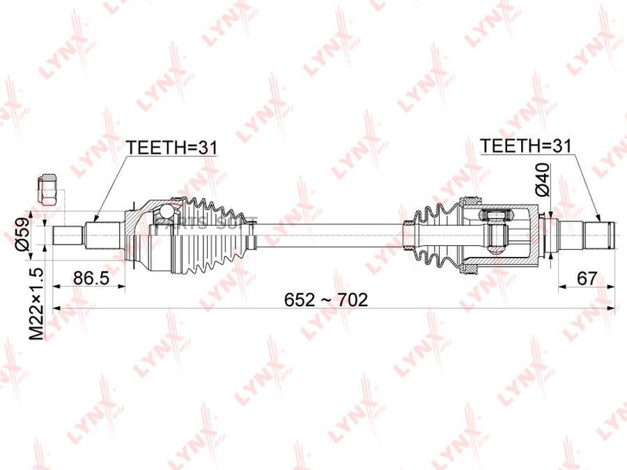 

Привод в сборе L MAZDA 6(GJ) 2.0-2.5 13 / CX-5 2.0 2WD 11 CD-1074