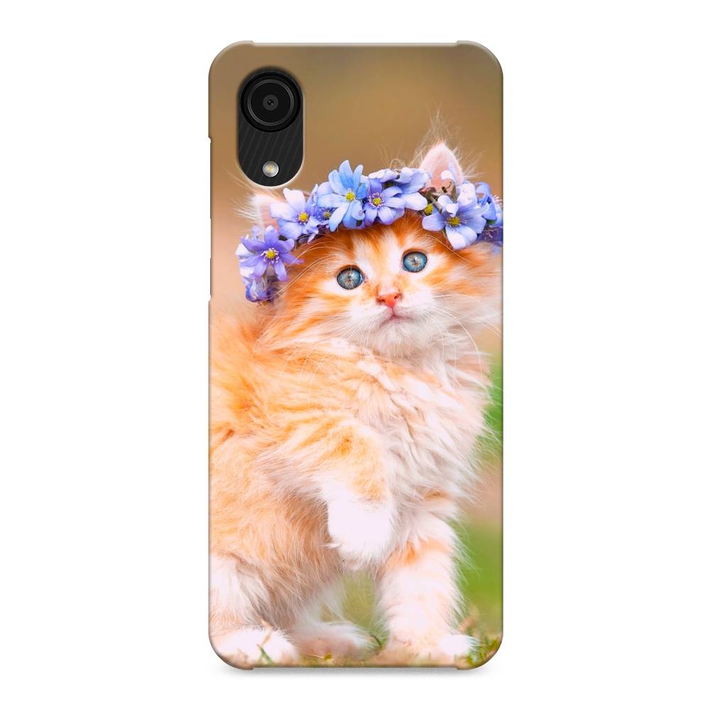 

Пластиковый чехол "Рыжий кот в венке" на Samsung Galaxy A03 Core, 2104720-1