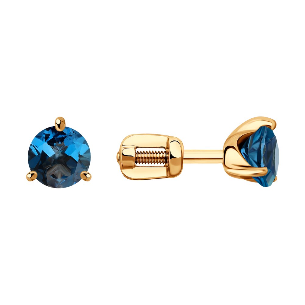 

Серьги из красного золота с топазом Diamant 51-322-01694-3, 51-322-01694-3