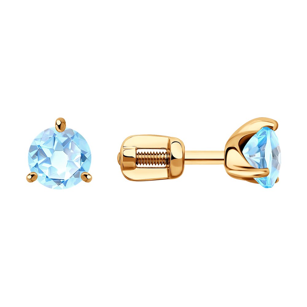 

Серьги из красного золота с топазом Diamant 51-322-01694-1, 51-322-01694-1