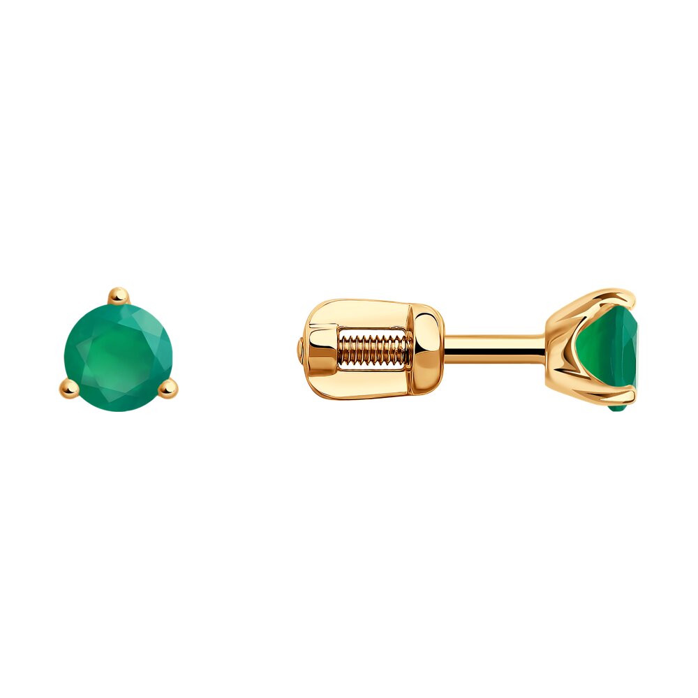 

Серьги из красного золота с агатом Diamant 51-322-01692-5, 51-322-01692-5