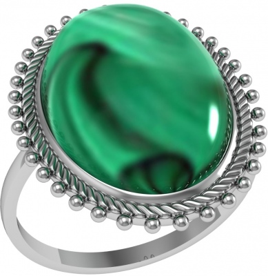 

Кольцо из серебра с малахитом р. 17 ПРИВОЛЖСКИЙ ЮВЕЛИР 251274-ML, 251274-ML