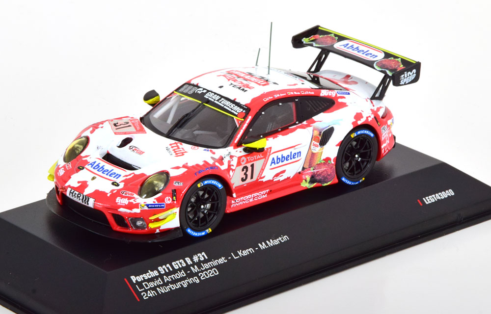 

Модель коллекционная IXO Porsche 911 GT3 r no 31 24H nuerburgring 2020, Белый