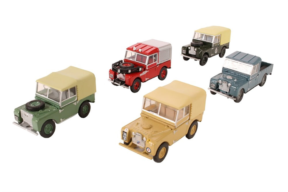 Модель коллекционная OXFORD Land rover series i collection набор из 5 моделей