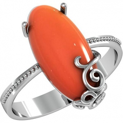 

Кольцо из серебра с сердоликом р. 20 ПРИВОЛЖСКИЙ ЮВЕЛИР 261299-SR, 261299-SR