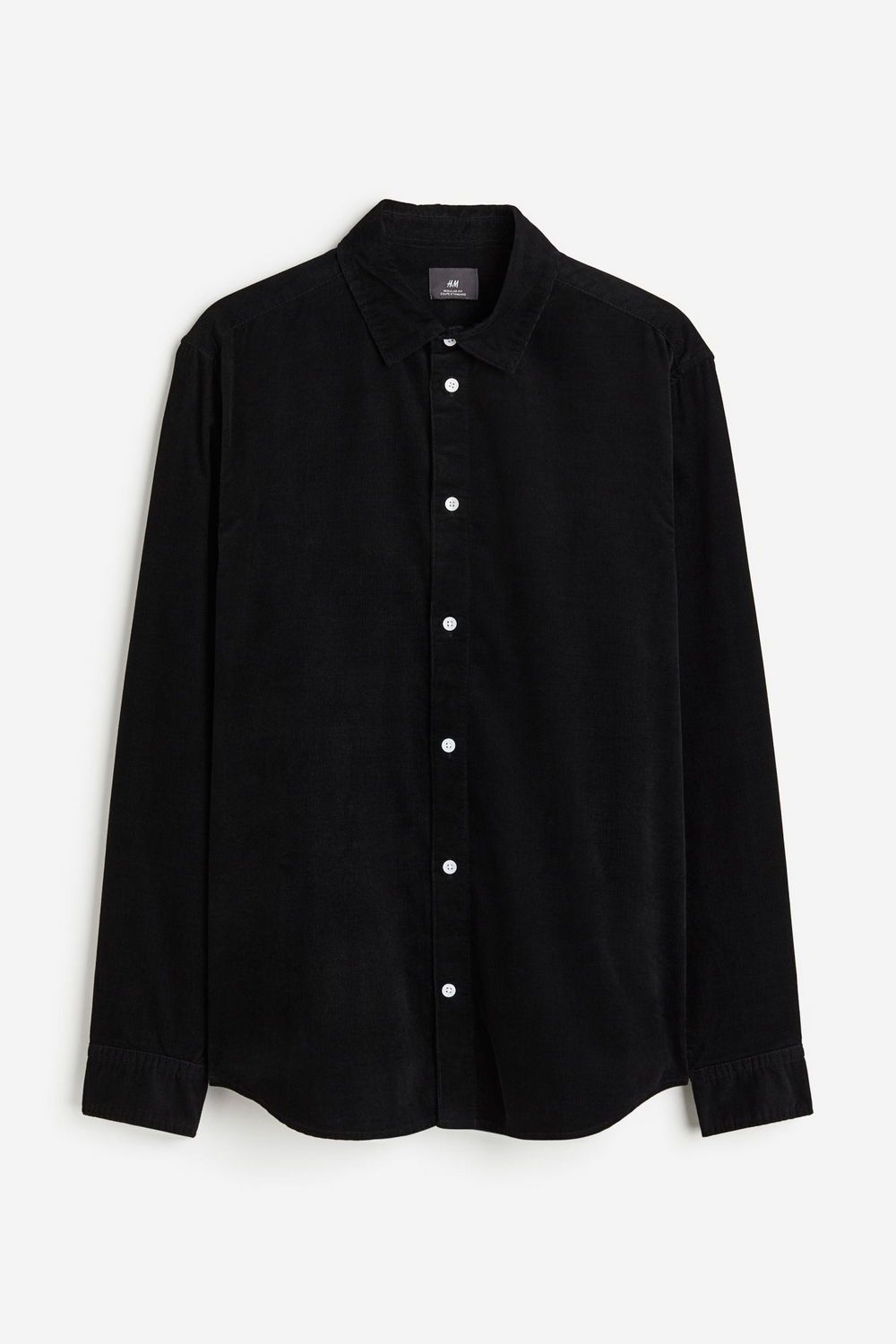 

Рубашка мужская H&M 1195967 черная XS, Черный, 1195967
