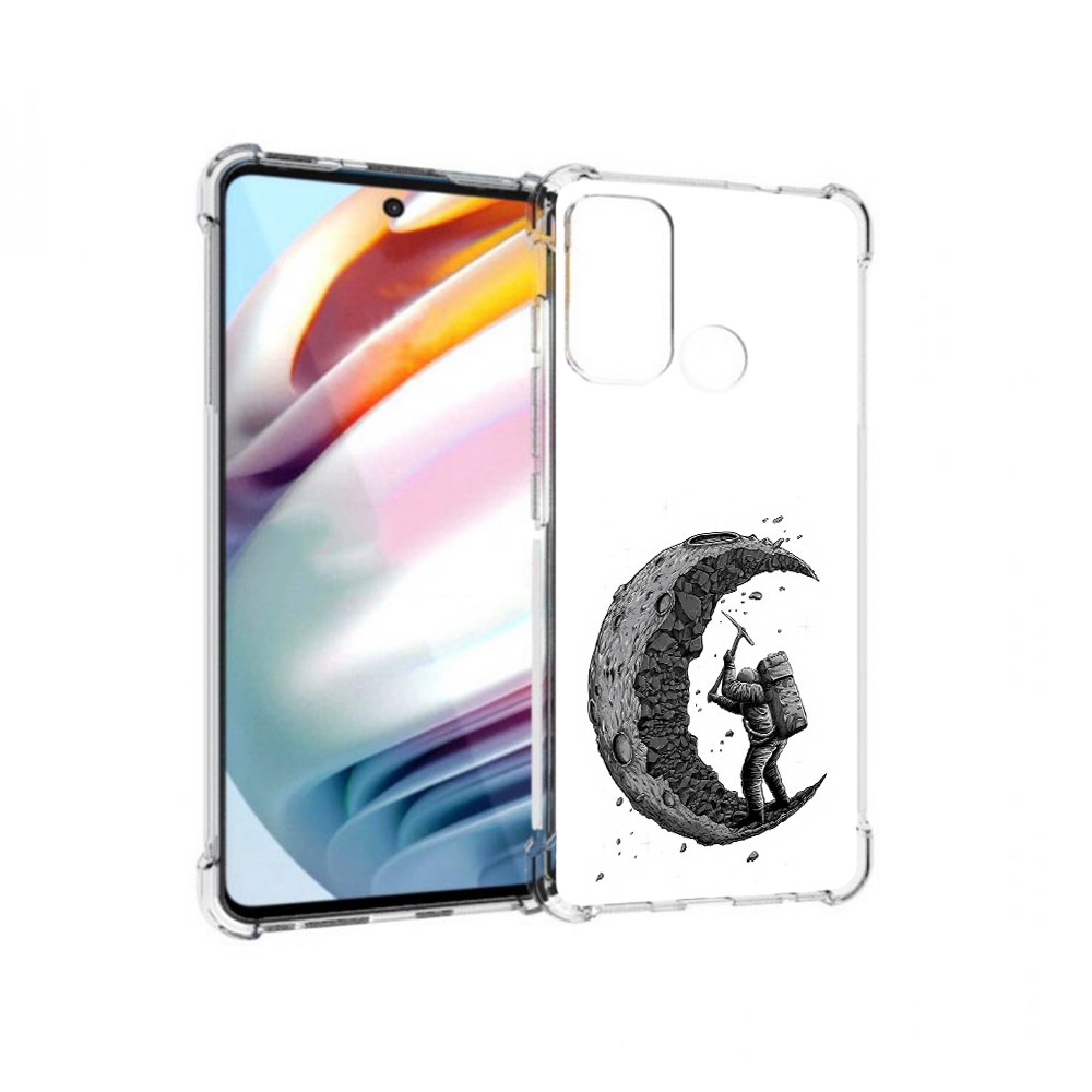 

Чехол MyPads Tocco для Motorola Moto G60 камненная луна (PT227068.360.384), Прозрачный, Tocco