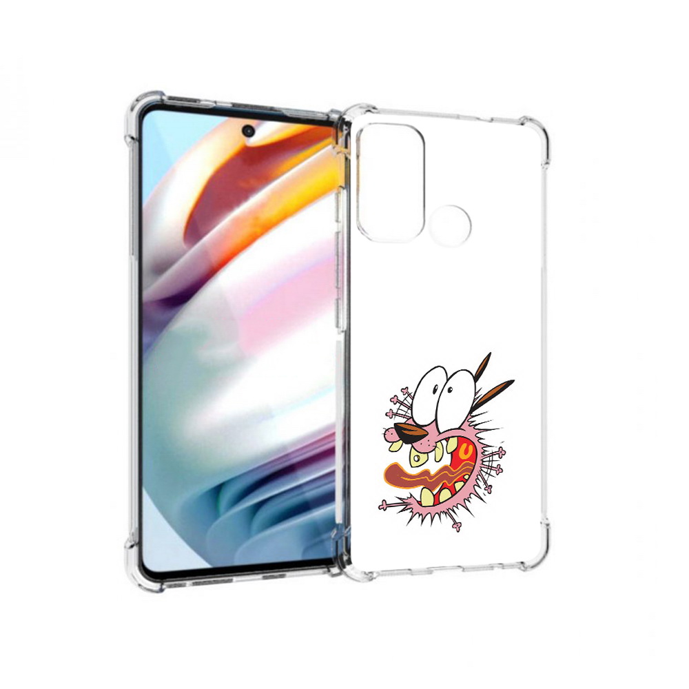 

Чехол MyPads Tocco для Motorola Moto G60 испуганный бобик (PT227068.360.381), Прозрачный, Tocco