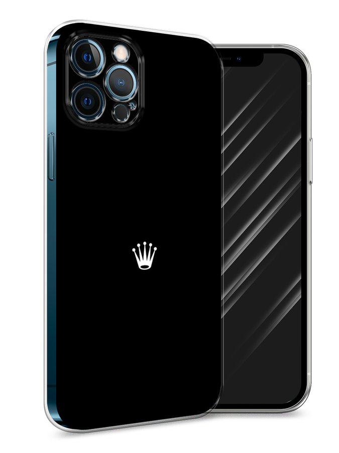 

Чехол Awog на Apple iPhone 12 Pro Max / Айфон 12 Pro Max "Белая корона на черном фоне", Разноцветный, 12750-7