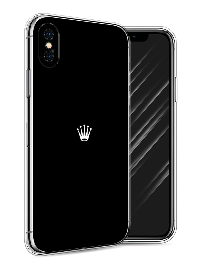 

Чехол Awog на Apple iPhone X (10) / Айфон X (10) "Белая корона на черном фоне", Разноцветный, 11050-7