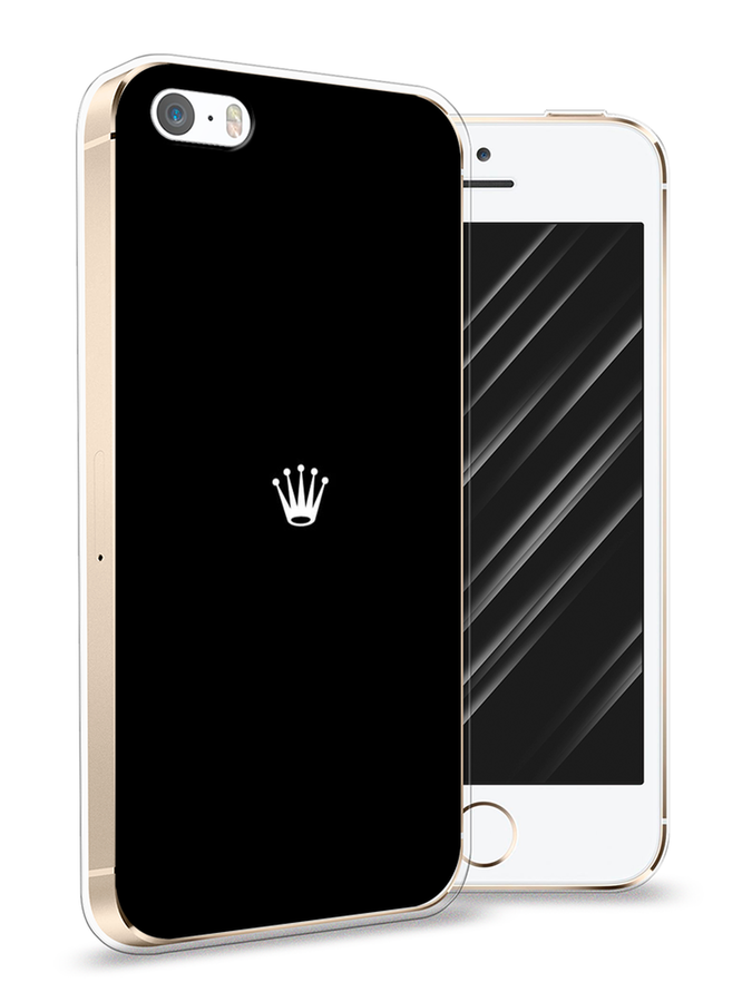 

Чехол Awog на Apple iPhone 5/5S/SE / Айфон 5/5S/SE "Белая корона на черном фоне", Разноцветный, 10350-7