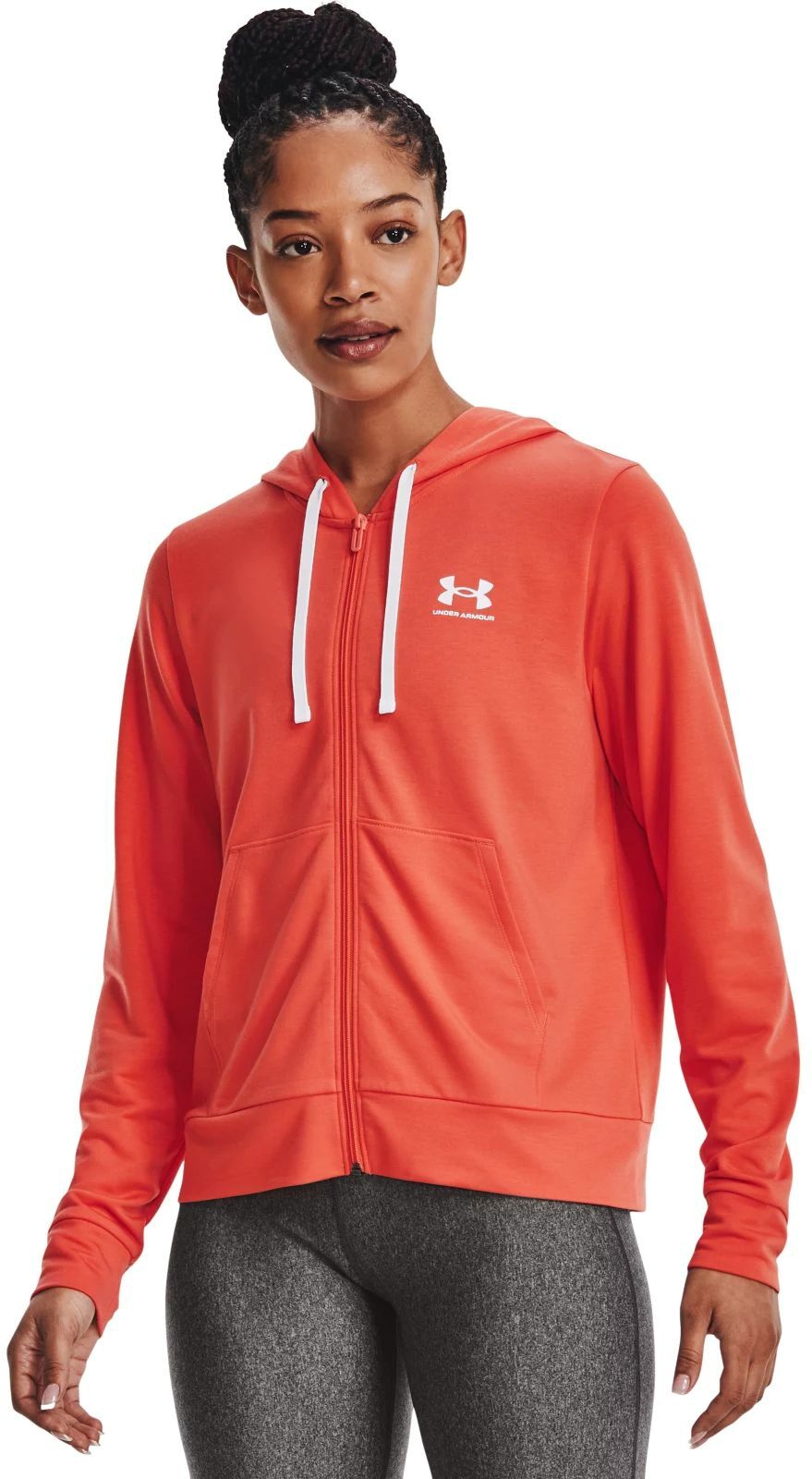 Толстовка женская Under Armour 1369853 оранжевая XL