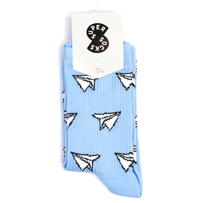 

Носки унисекс Super Socks SuperSocksPaperPlanes разноцветные 35-40, SuperSocksPaperPlanes
