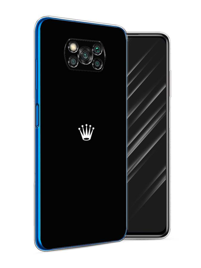 

Чехол Awog на Poco X3 NFC "Белая корона на черном фоне", Разноцветный, 39250-7