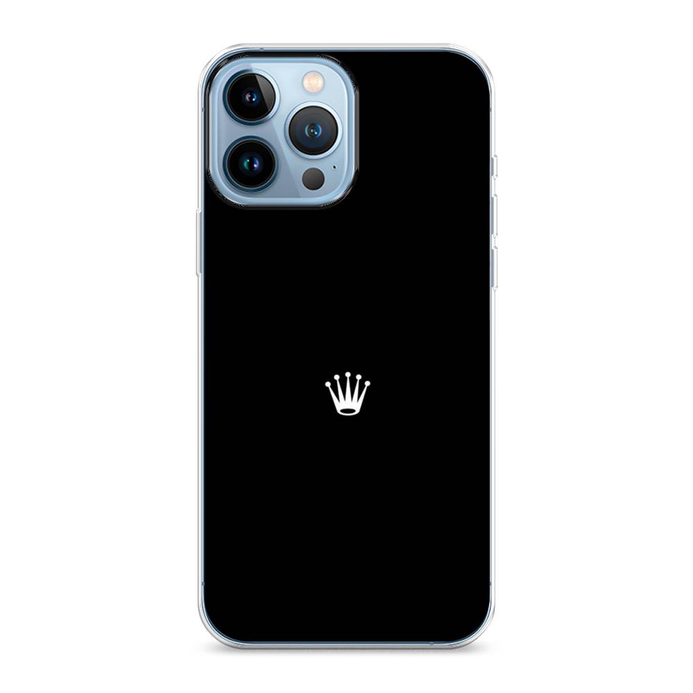 фото Чехол awog "белая корона на черном фоне" для apple iphone 13 pro max