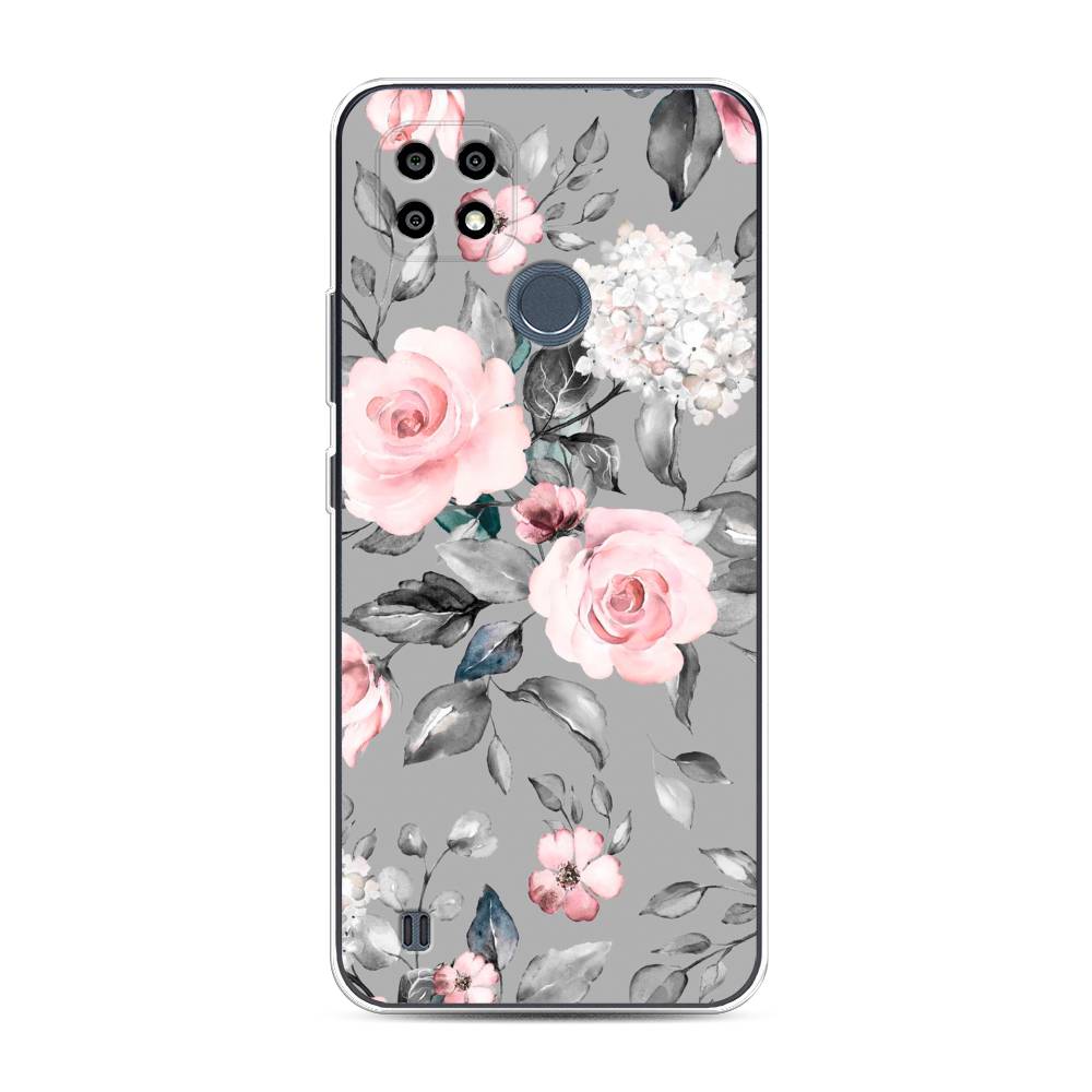 

Чехол Awog "Розы на сером" для Realme C21Y, 256850-8