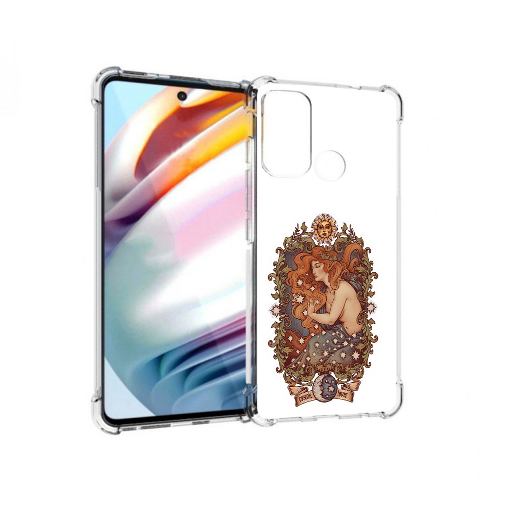 

Чехол MyPads Tocco для Motorola Moto G60 звездная девушка абстракция (PT227068.360.351), Прозрачный, Tocco
