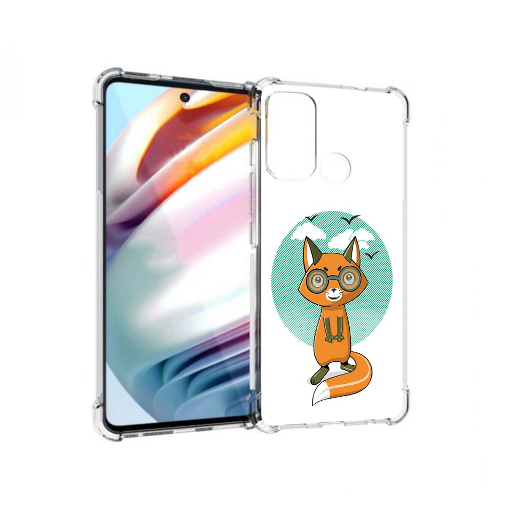 

Чехол MyPads Tocco для Motorola Moto G60 задумчивая лиса (PT227068.360.348), Прозрачный, Tocco