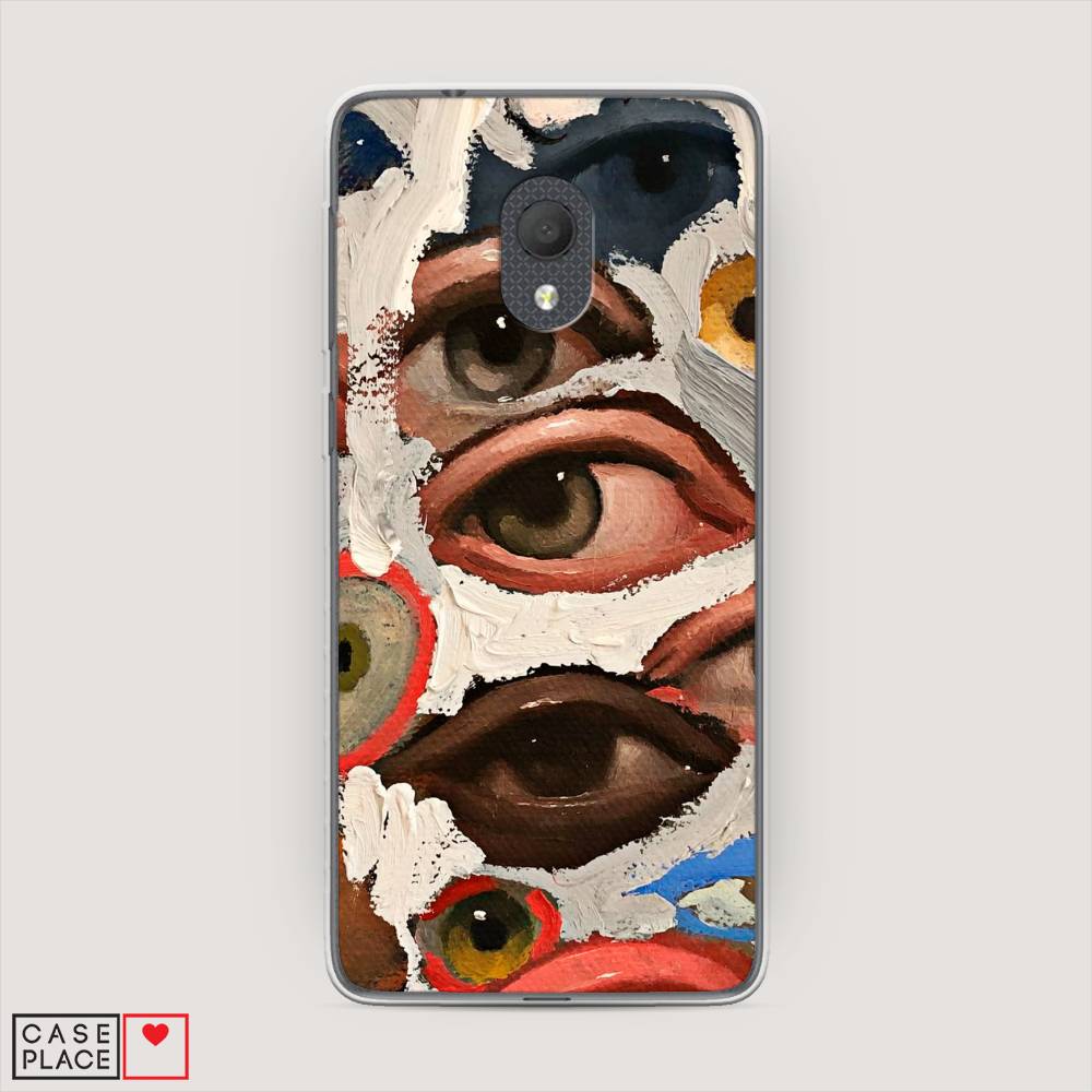 фото Чехол awog "глаза масляная живопись" для alcatel 1c 5003d (2019)