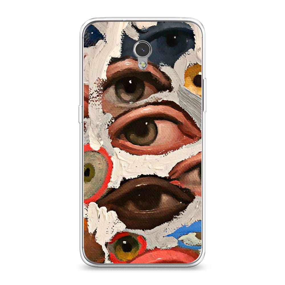 

Чехол Awog на ZTE Blade V7 / ЗТЕ Блэйд V7 "Глаза масляная живопись", Разноцветный, 131150-7