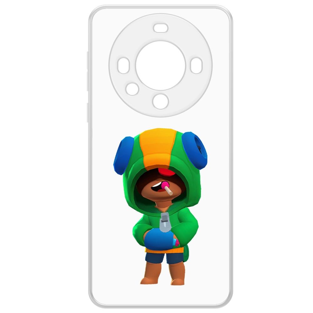 

Чехол-накладка Krutoff Clear Case Brawl Stars-Леон для Huawei Mate 60, Прозрачный