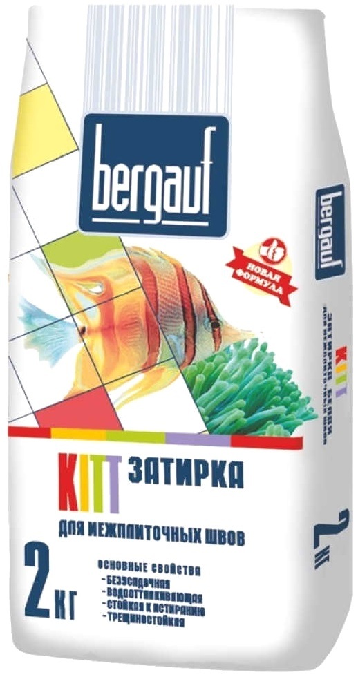 фото Затирка цементная bergauf kitt коричневый 2 кг