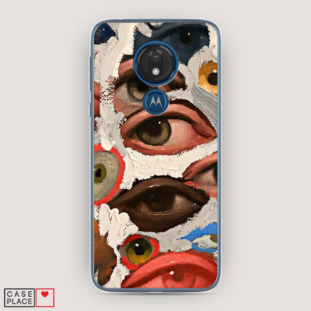 

Чехол Awog на Motorola Moto G7 / Моторола Мото G7 "Глаза масляная живопись", Разноцветный, 241150-7