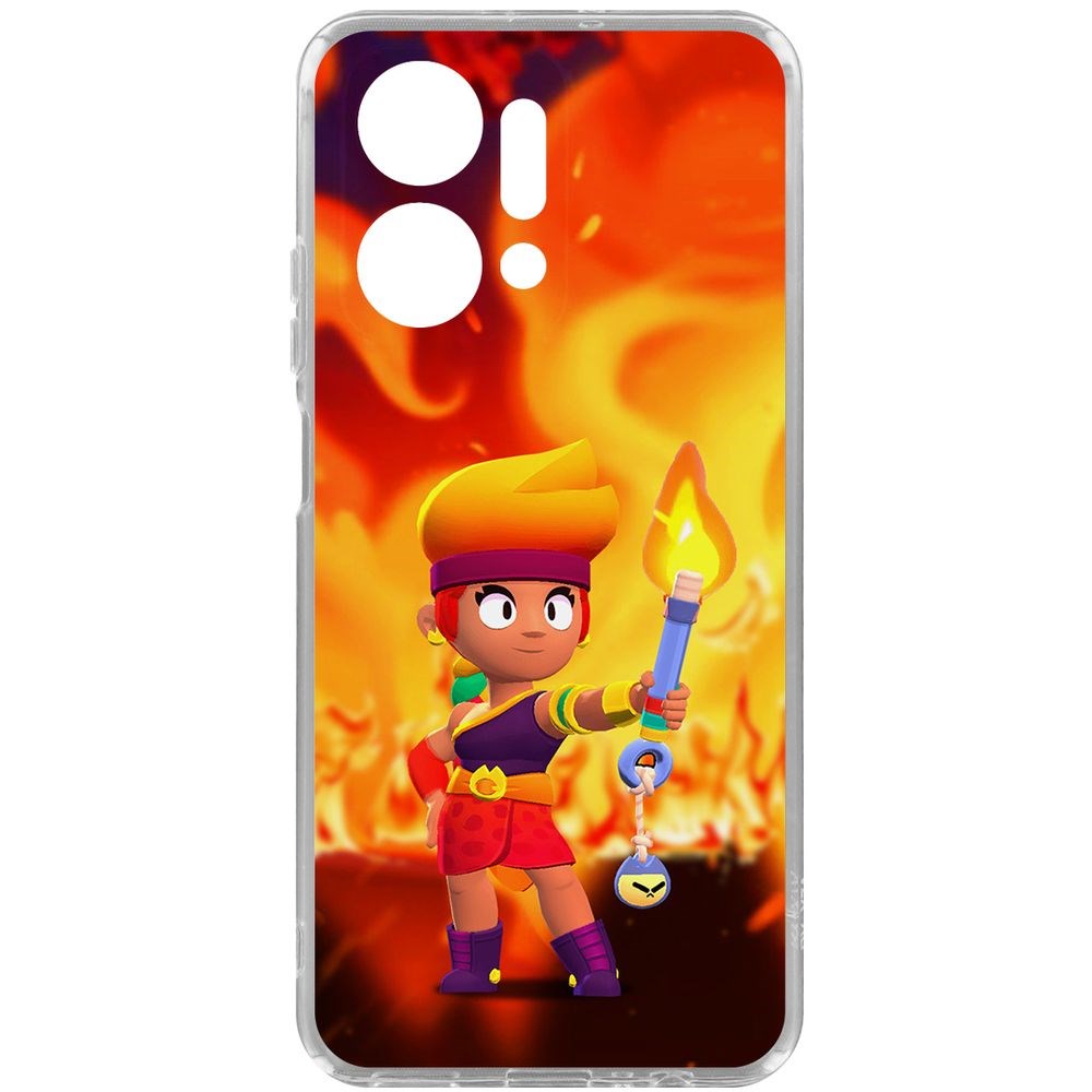 

Чехол-накладка Krutoff Clear Case Brawl Stars-Амбер для Honor X7a Plus, Прозрачный