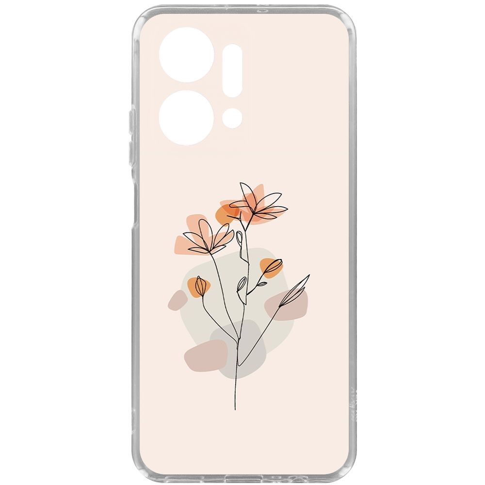 

Чехол-накладка Krutoff Clear Case Ромашки для Honor X7a Plus, Прозрачный