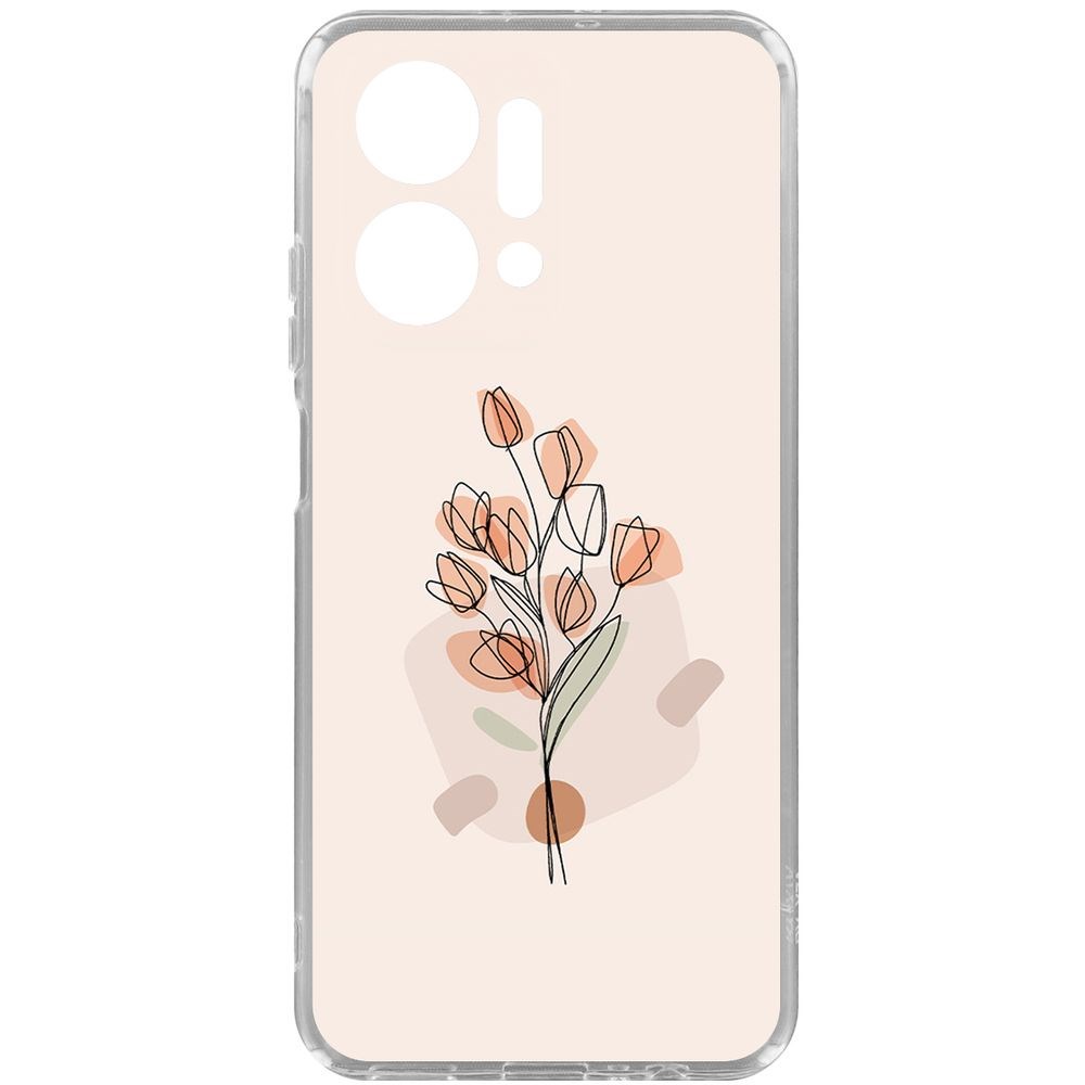 

Чехол-накладка Krutoff Clear Case Букет тюльпанов для Honor X7a Plus, Прозрачный