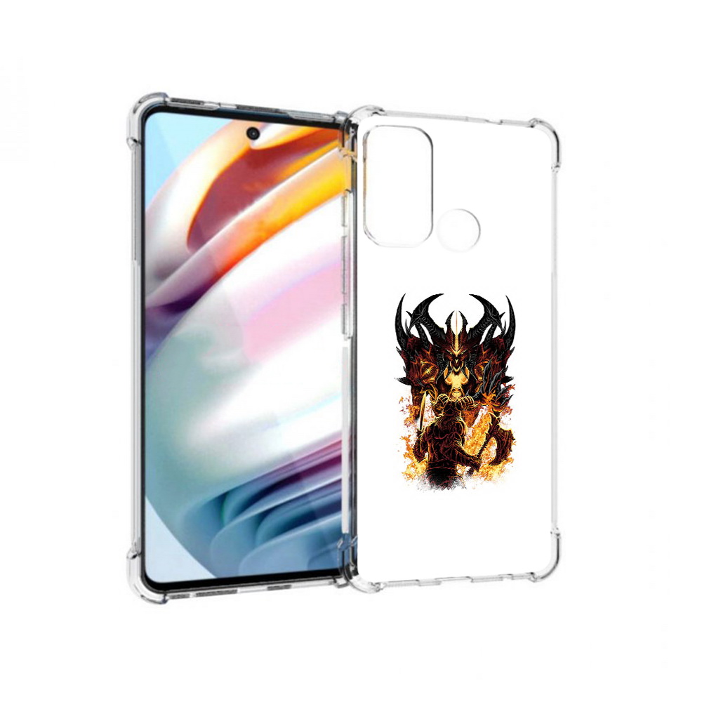 

Чехол MyPads Tocco для Motorola Moto G60 демон shadow fiend (PT227068.360.318), Прозрачный, Tocco