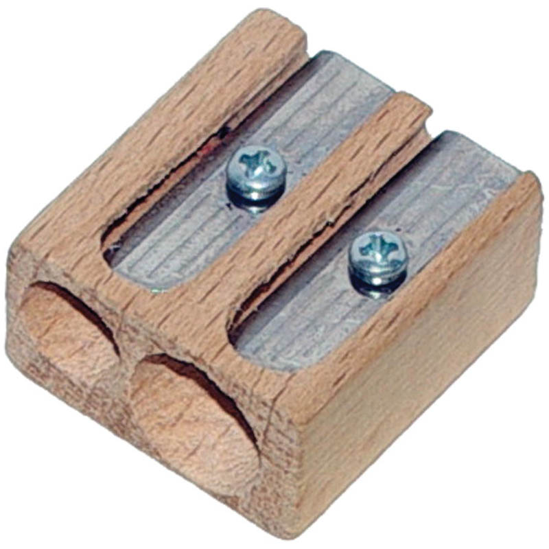Точилка ручная деревянная Koh-I-Noor (2 отверстия, без контейнера) (9095OZ-033KK), 12шт.