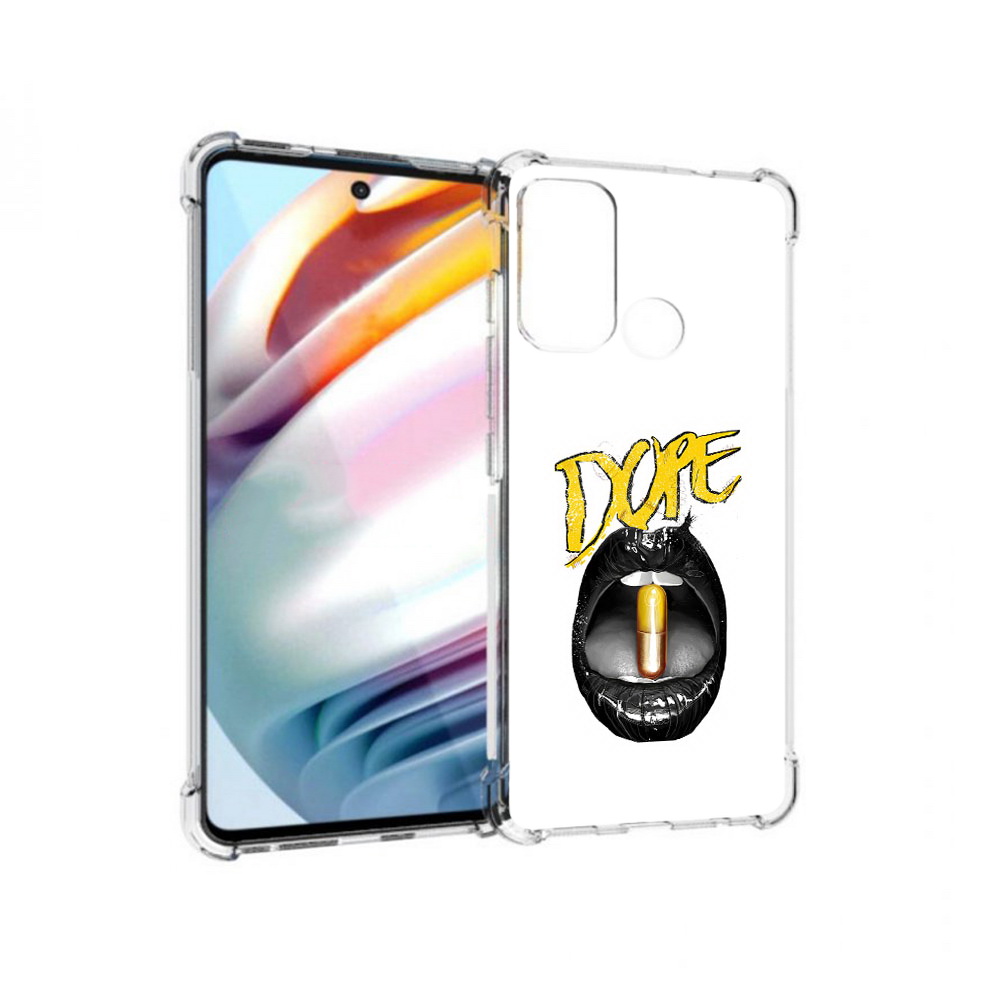 

Чехол MyPads Tocco для Motorola Moto G60 губы (PT227068.360.303), Прозрачный, Tocco