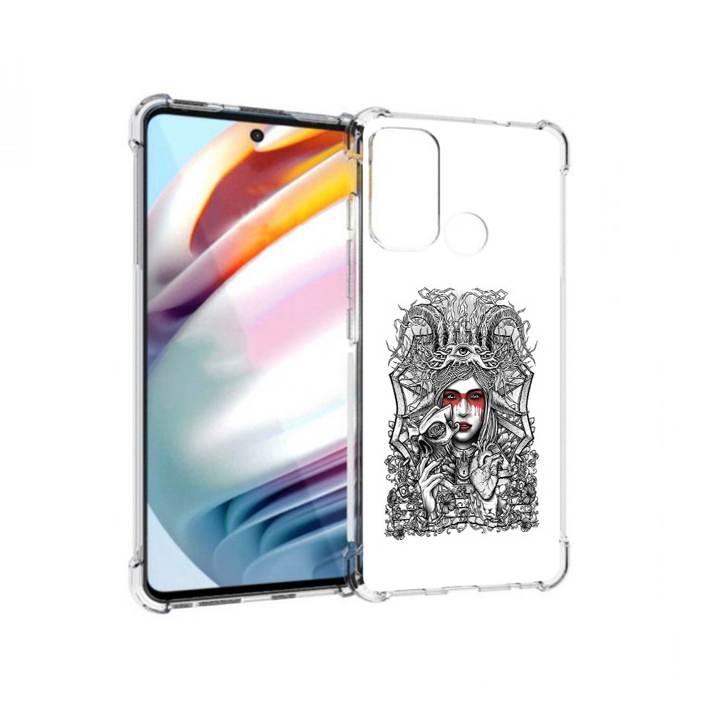 

Чехол MyPads Tocco для Motorola Moto G60 грусная девушка (PT227068.360.302), Прозрачный, Tocco