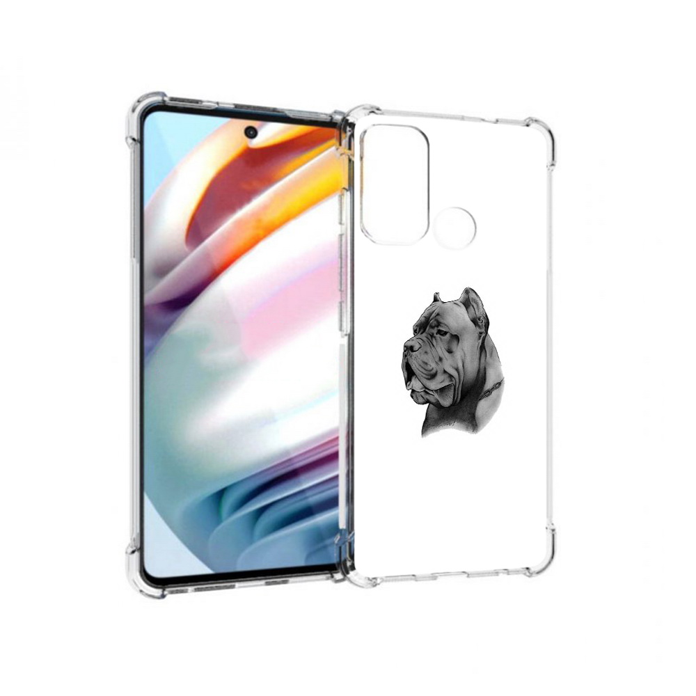

Чехол MyPads Tocco для Motorola Moto G60 грозный бульдог (PT227068.360.300), Прозрачный, Tocco