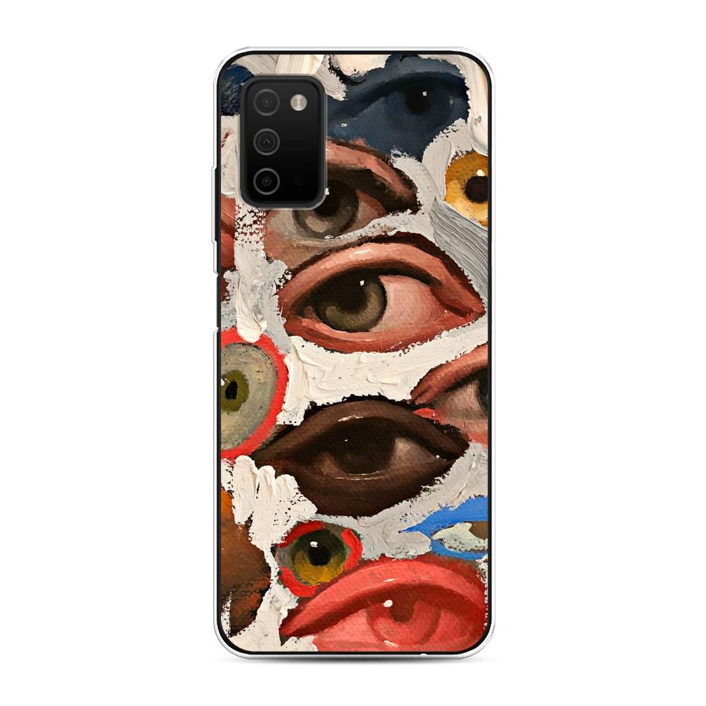 фото Чехол awog "глаза масляная живопись" для samsung galaxy a03s
