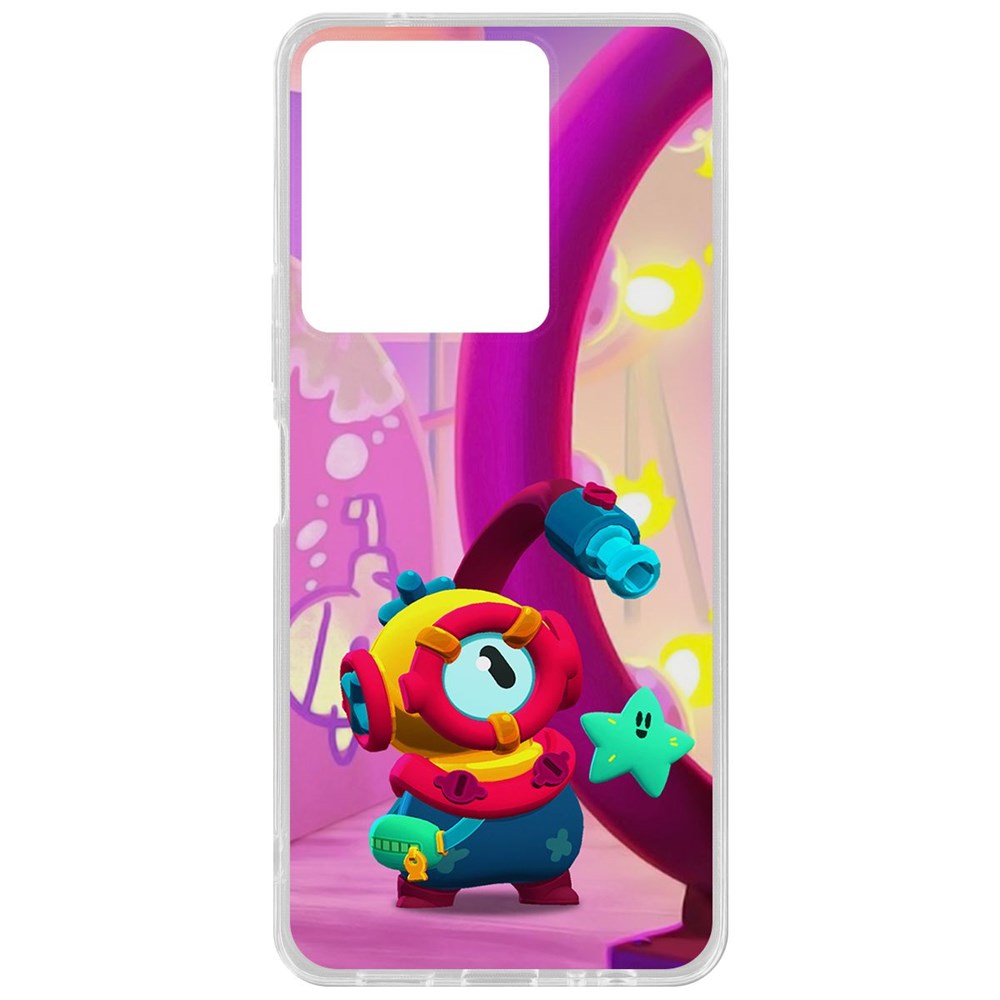 

Чехол-накладка Krutoff Clear Case Brawl Stars-Отис для Vivo Y36, Прозрачный