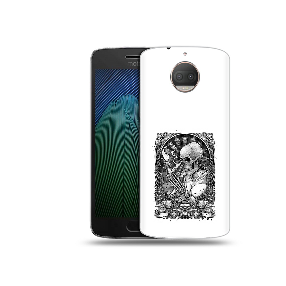 Чехол MyPads Tocco для Motorola Moto G5S Plus девушка скелет (PT75337.377.316)