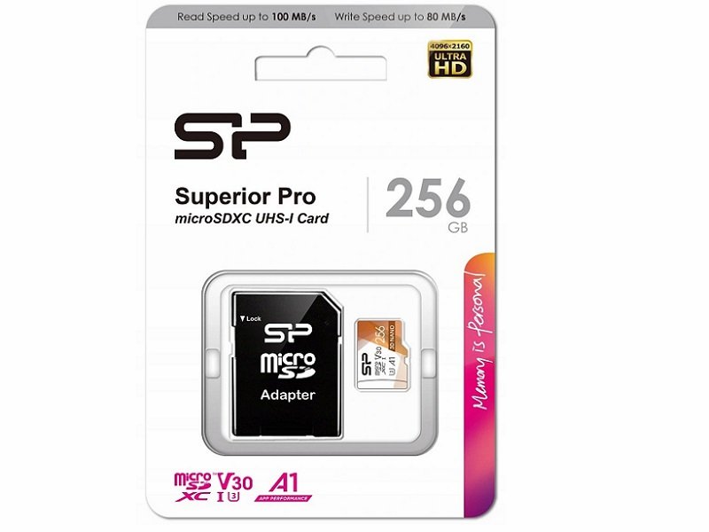 Карта памяти Silicon Power UHS-I (256 GB) 10 класс + адаптер SD