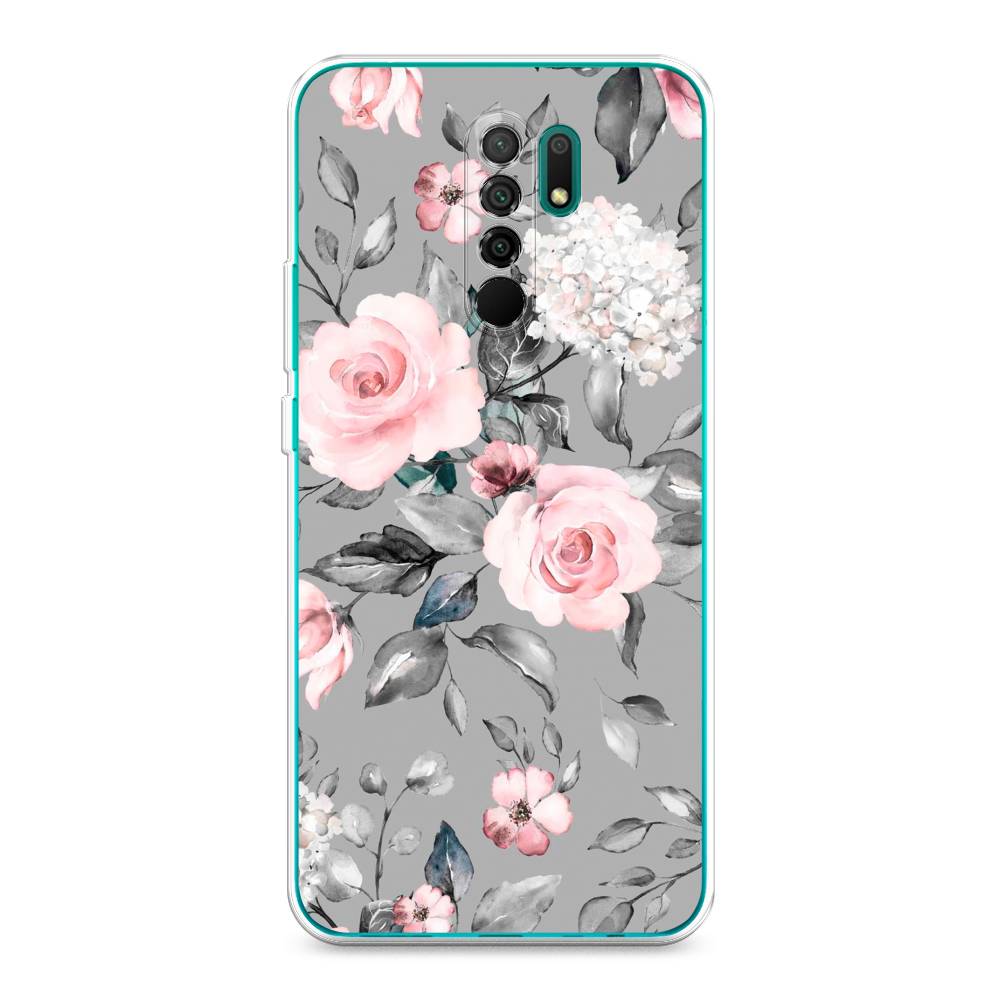 

Чехол Awog "Розы на сером" для Xiaomi Redmi 9, 38350-8