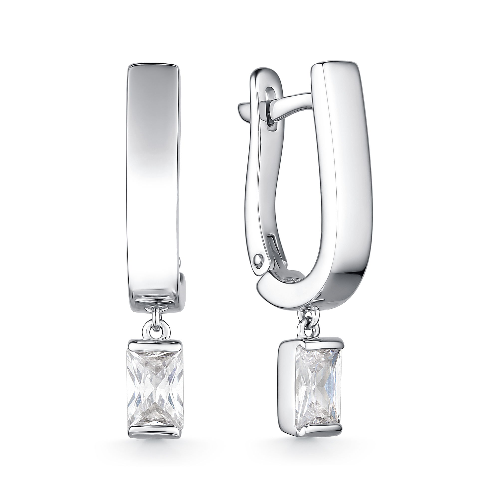 

Серьги из серебра с фианитом АЛЬКОР 02-2227/00КЦ-00, 02-2227/00КЦ-00