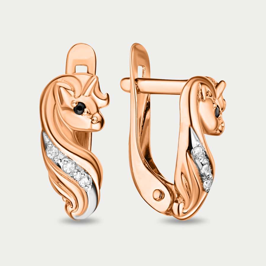 

Серьги из розового золота Красносельский Ювелир РС3384, фианит, РС3384