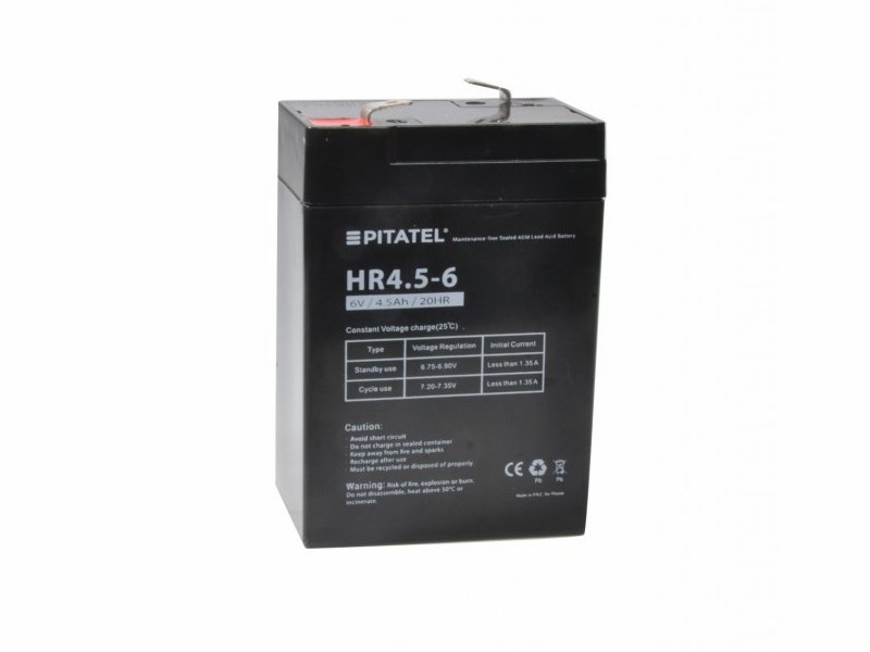 Аккумулятор Pitatel HR4.5-6, DTM 6045 6V, 4500mAh