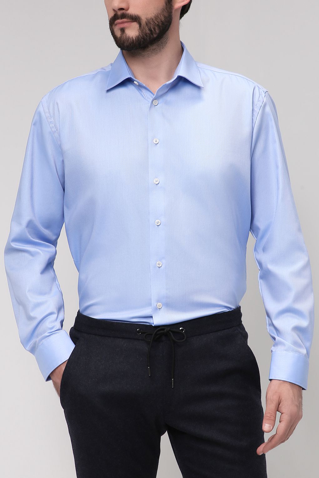 Рубашка мужская Digel 174177 1217001 синяя 40