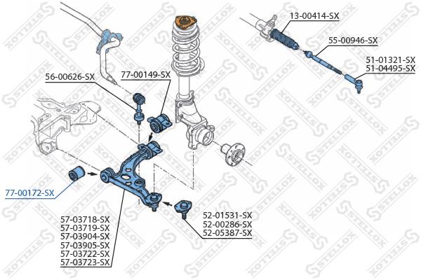 

Сайлентблок Stellox 7700172SX