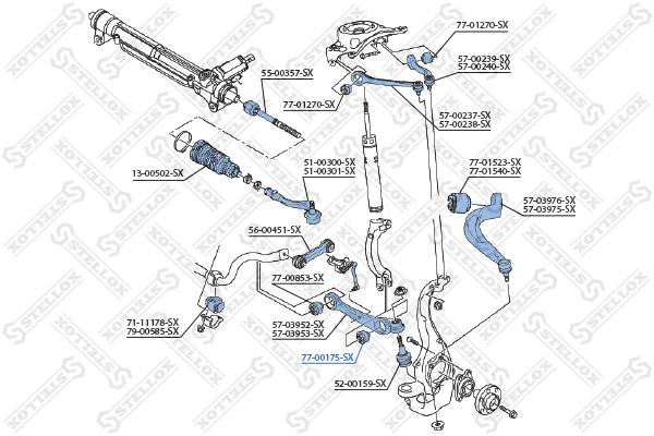 

Сайлентблок Stellox 7700175SX