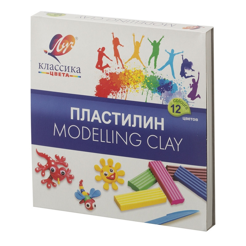 

Пластилин Луч Классика 7С 331-08 12цветов 240 г,со стеком, Разноцветный