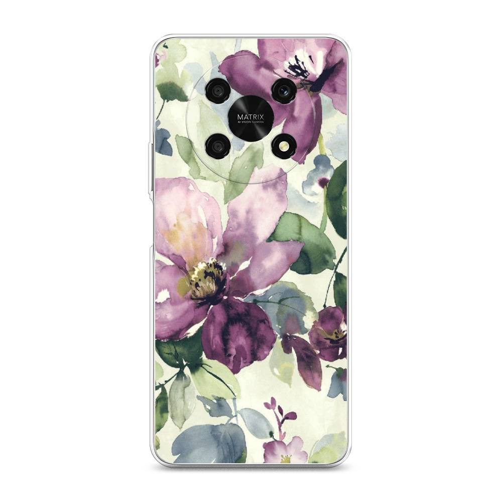 

Чехол Awog для Honor X9 5G "Сиреневые цветы-акварель", 6109750-10