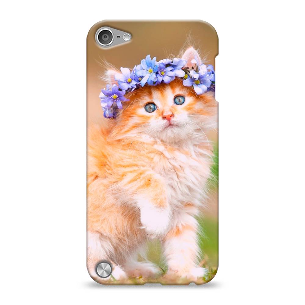 

Пластиковый чехол "Рыжий кот в венке" на Apple iPod Touch, 11120-1